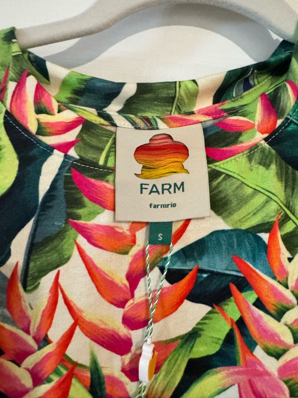 FARM Rio Tropical Floral Dress in Green, Pink and Teal - Picture 4 of 7